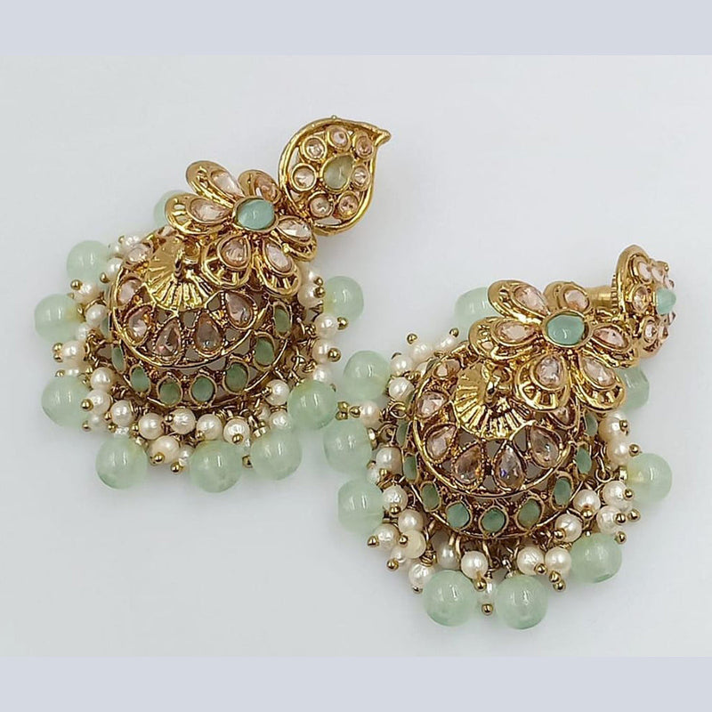 Manisha Jewellery Gold Plated Crystal Stone Jhumki Earrings