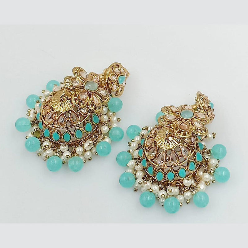 Manisha Jewellery Gold Plated Crystal Stone Jhumki Earrings