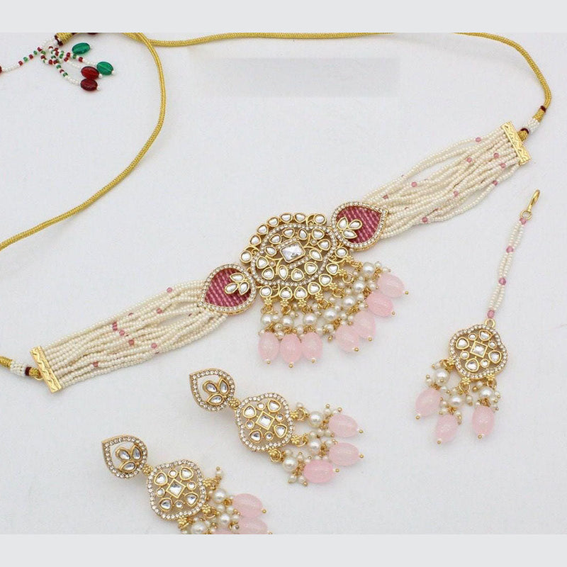 Manisha Jewellery Gold Plated Kundan Choker Necklace Set