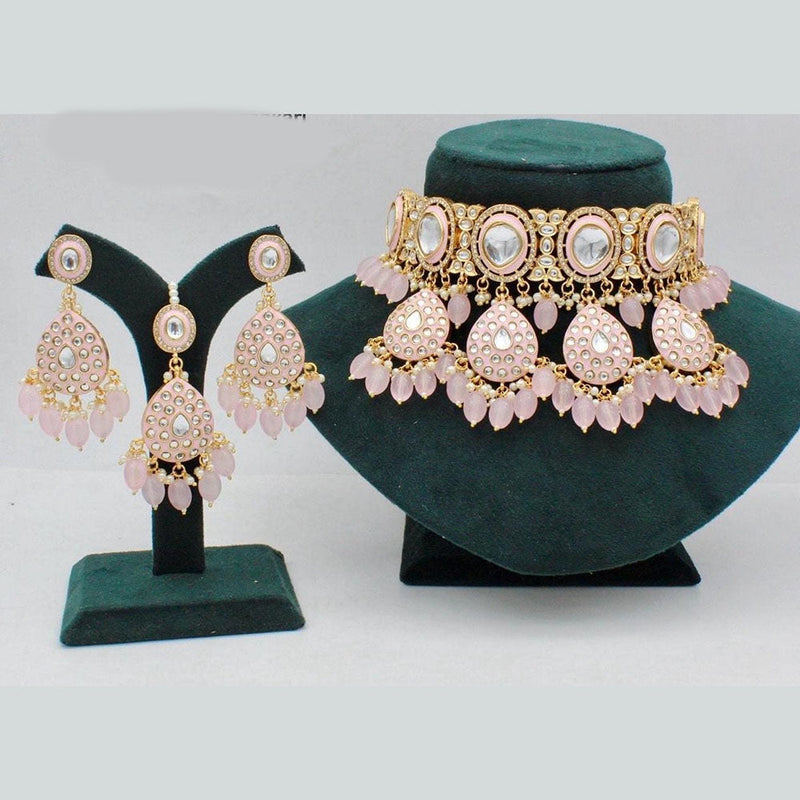 Manisha Jewellery Gold Plated Kundan Stone Choker Necklace Set