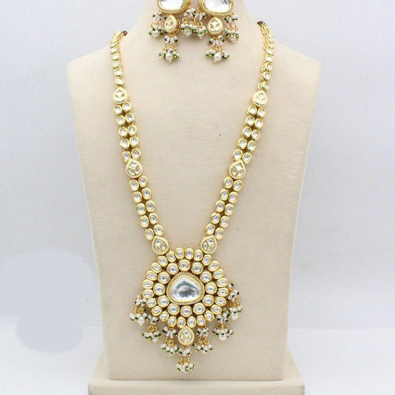 Manisha Jewellery Gold Plated Kundan Long Necklace Set