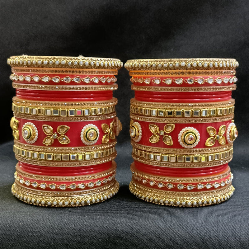 Manisha Jewellery Gold Plated Acrylic Bangles Set