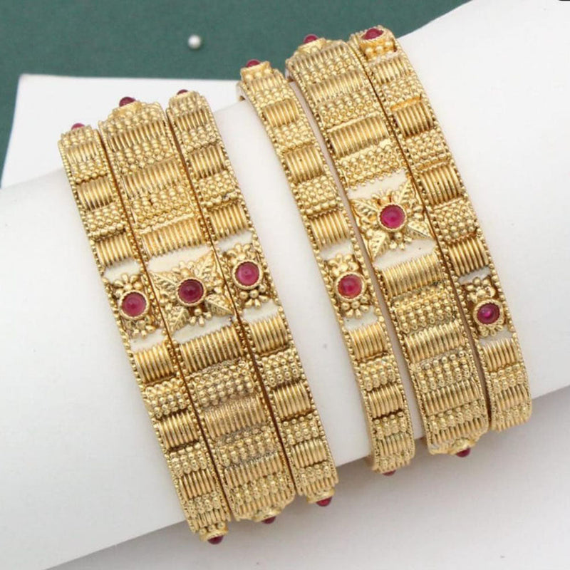 Manisha Jewellery Gold Plated Kundan Bangles Set