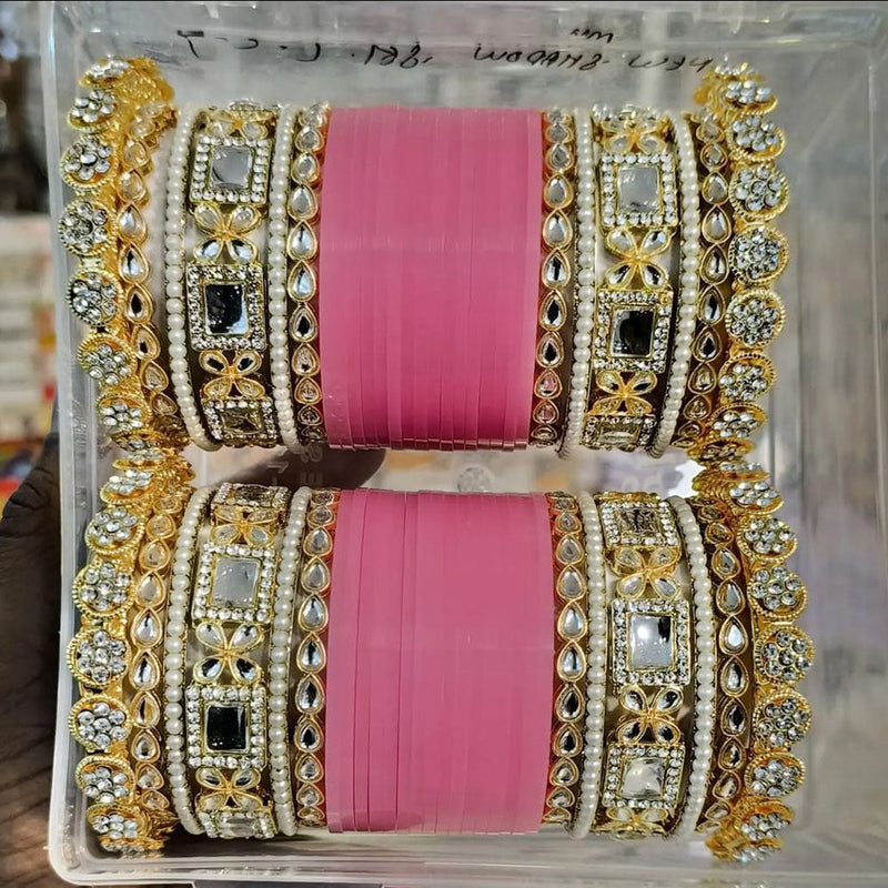 Manisha Jewellery Gold Plated Acrylic Bangles Set