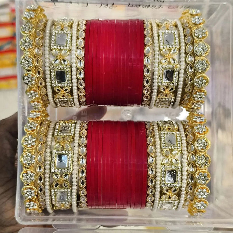 Manisha Jewellery Gold Plated Acrylic Bangles Set