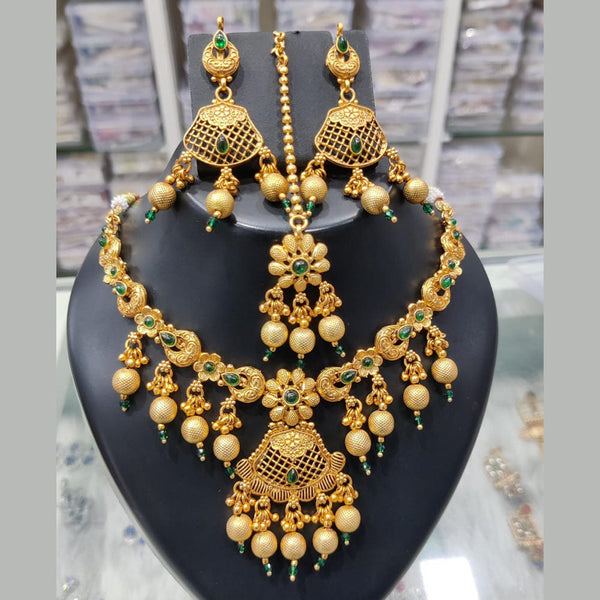 Manisha Jewellery Gold Plated Kundan Necklace Set