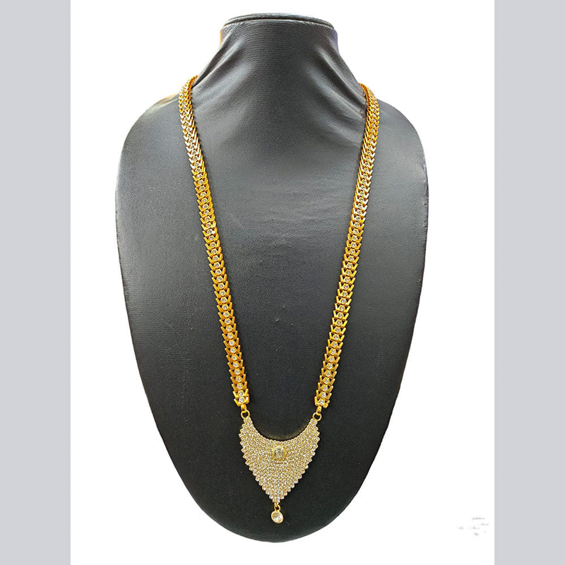 Manisha Jewellery Gold Plated Austrian Stone Long Necklace Set