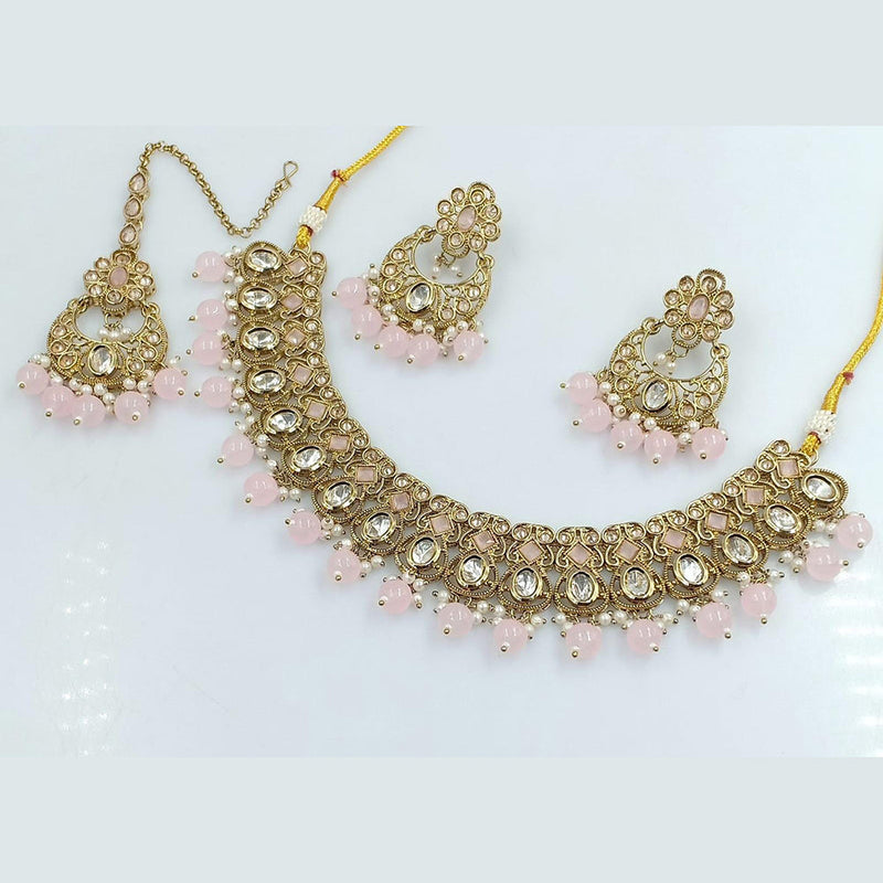 Manisha Jewellery Gold Plated Crystal Stone Necklace Set