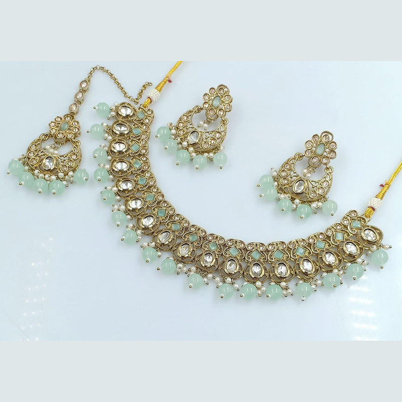 Manisha Jewellery Gold Plated Crystal Stone Necklace Set