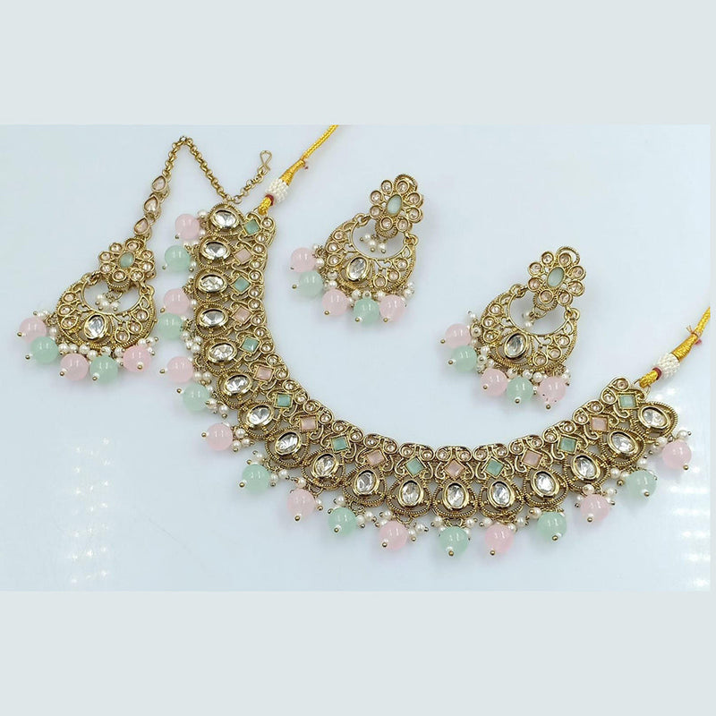 Manisha Jewellery Gold Plated Crystal Stone Necklace Set