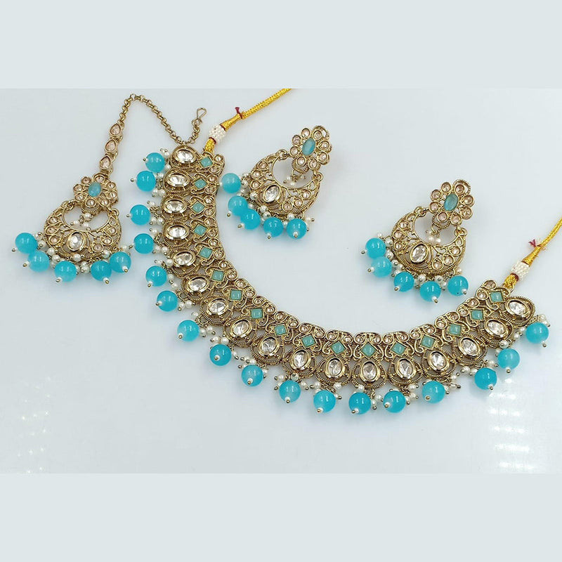 Manisha Jewellery Gold Plated Crystal Stone Necklace Set