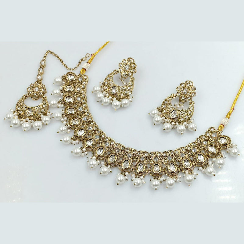 Manisha Jewellery Gold Plated Crystal Stone Necklace Set