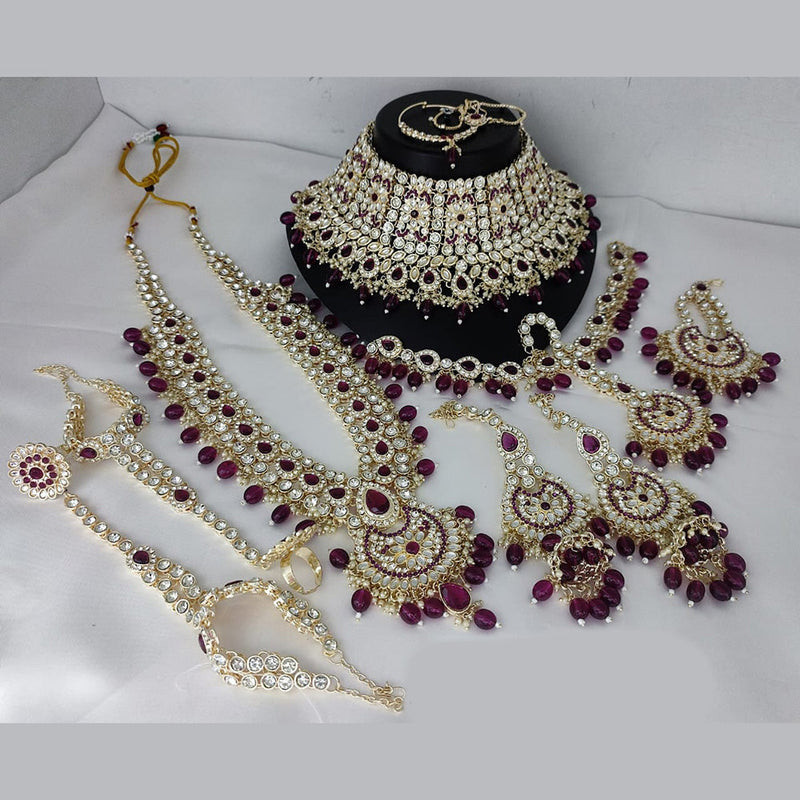 Manisha Jewellery Gold Plated Austrian Stone Bridal Set