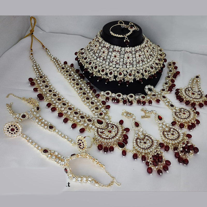 Manisha Jewellery Gold Plated Austrian Stone Bridal Set