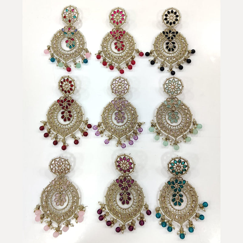 Manisha Jewellery Gold Plated Crystal Stone Dangler Earrings