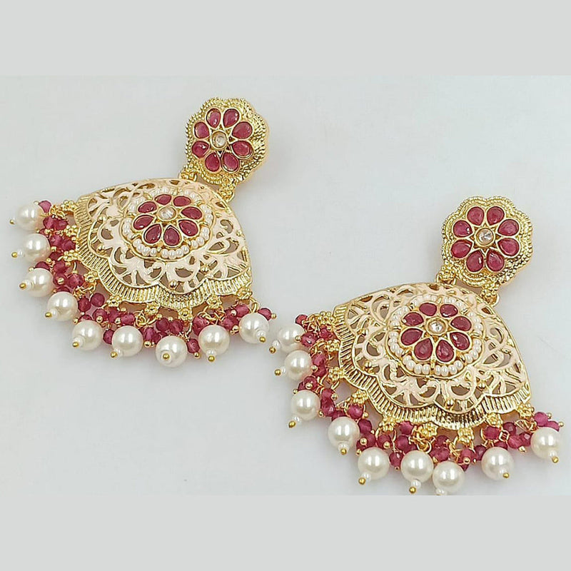 Manisha Jewellery Gold Plated Pearl Dangler Earrings