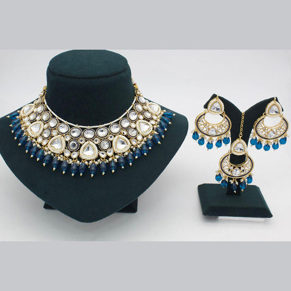 Manisha Jewellery Gold Plated Kundan Stone Necklace Set