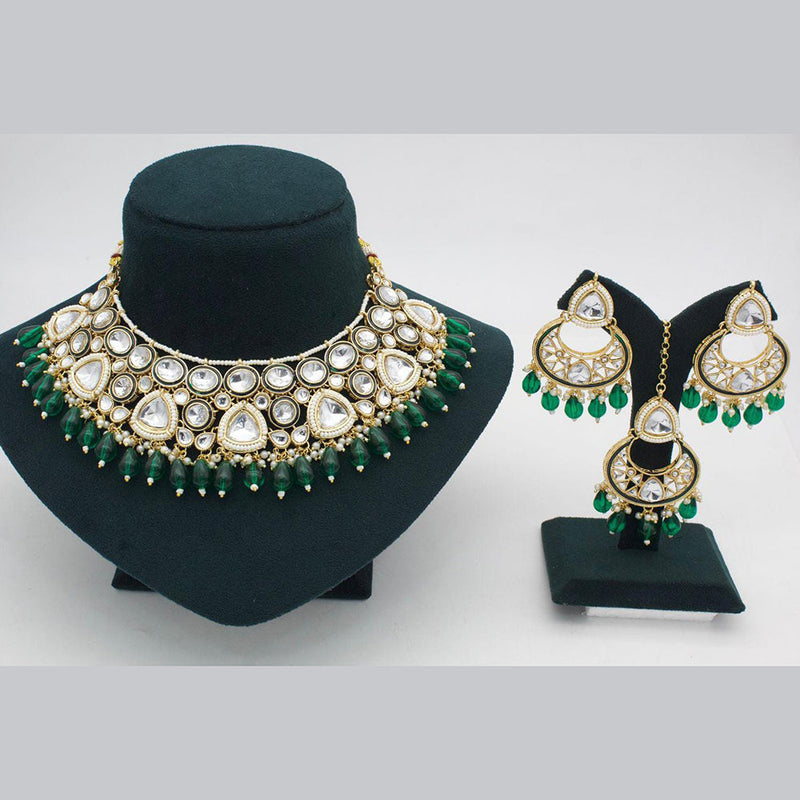 Manisha Jewellery Gold Plated Kundan Stone Necklace Set