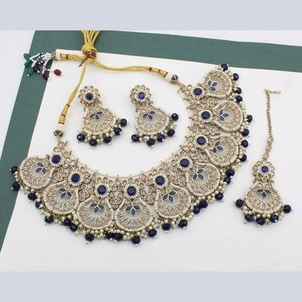 Manisha Jewellery Gold Plated Crystal Stone Necklace Set