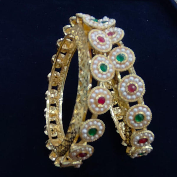 Manisha Jewellery Gold Plated Pearl Bangles Set