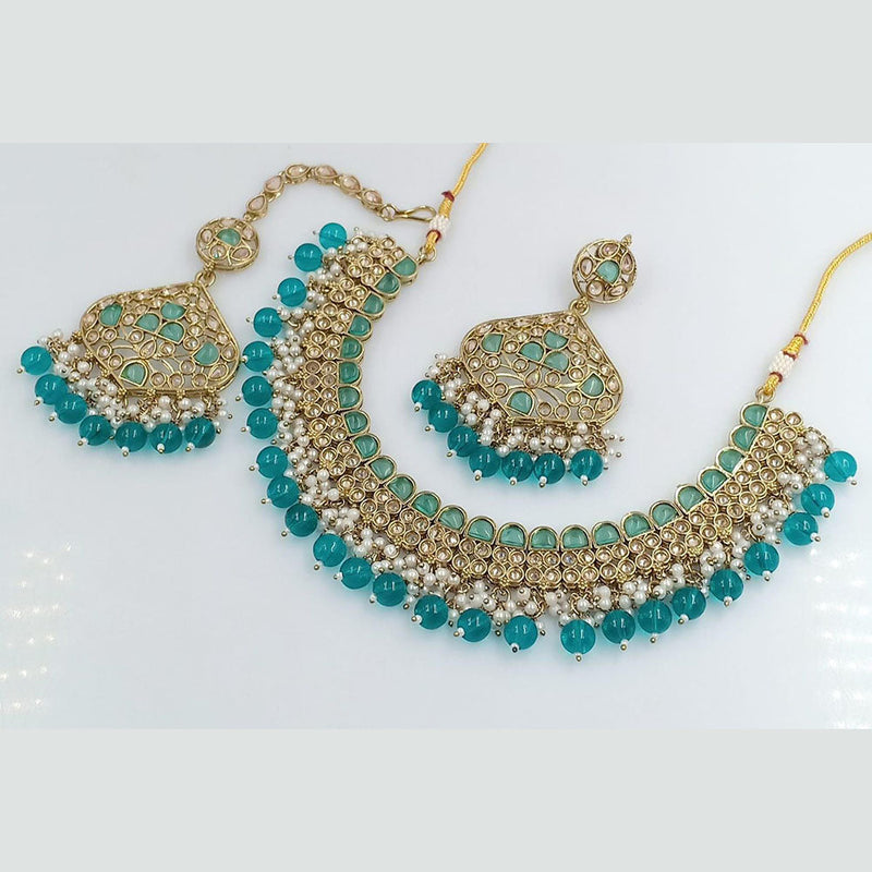 Manisha Jewellery Silver Plated Crystal And Pearls Necklace Set