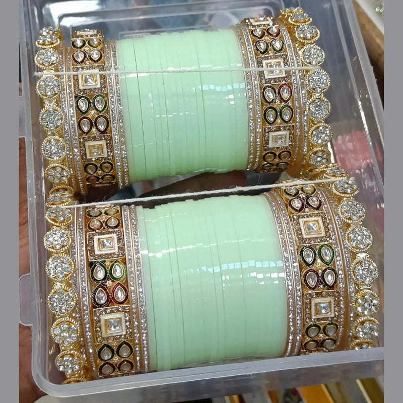 Manisha Jewellery Gold Plated Acrylic Bangles Set