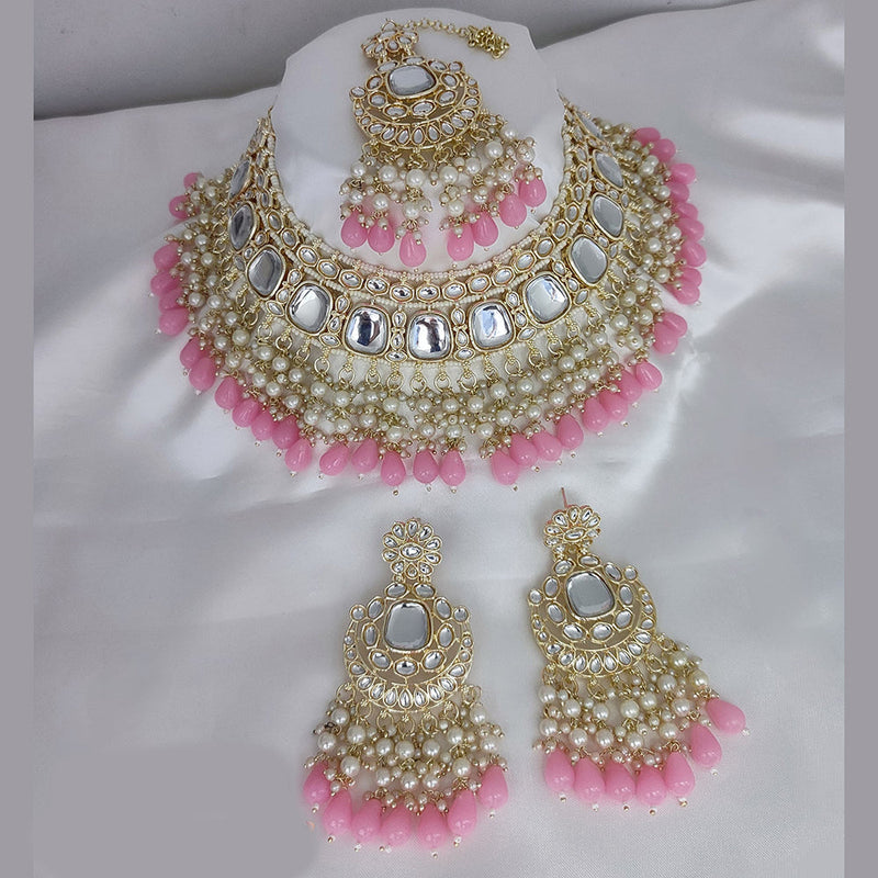 Manisha Jewellery Gold Plated Kundan Pearl Choker Necklace Set