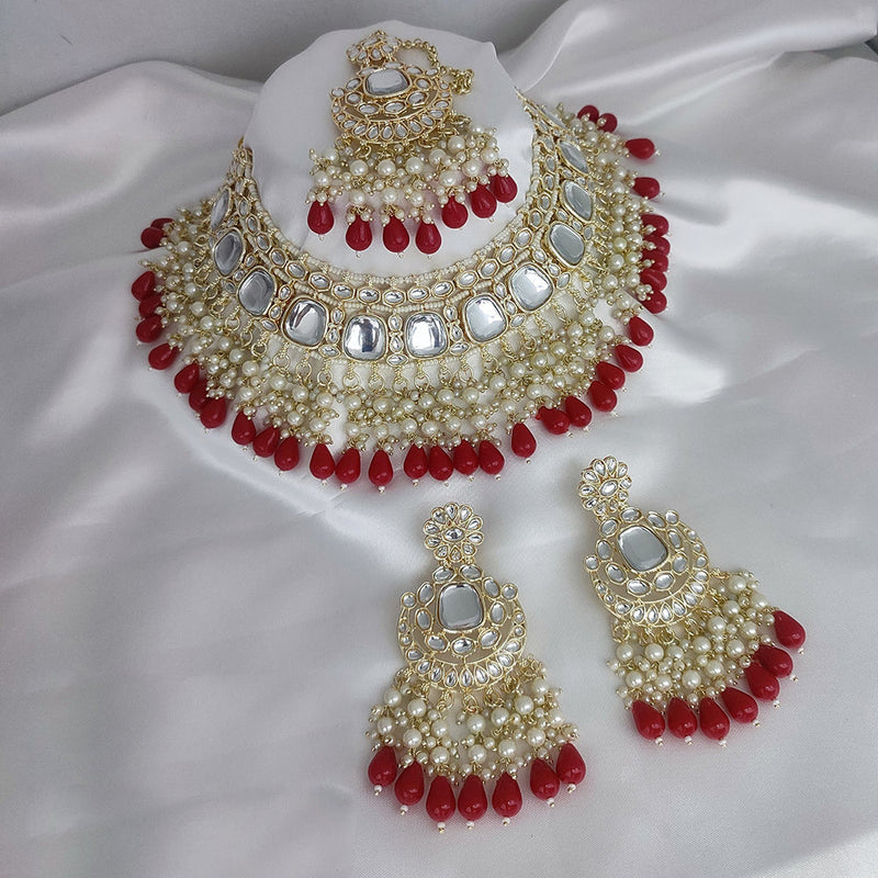 Manisha Jewellery Gold Plated Kundan Pearl Choker Necklace Set