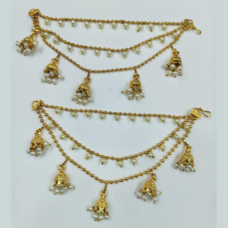 Manisha Jewellery Gold Plated Pearls Kanchain