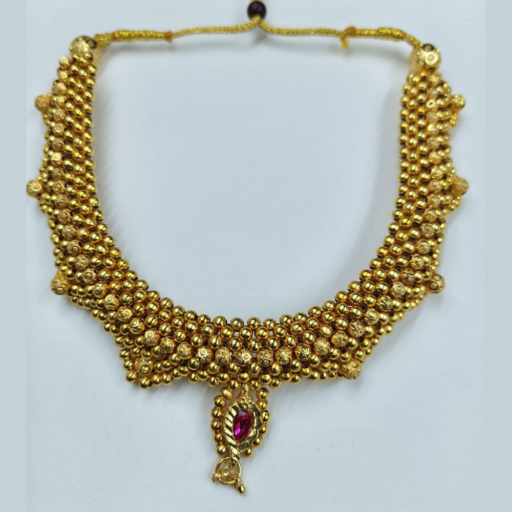 Manisha Jewellery Gold Plated Choker Necklace Set