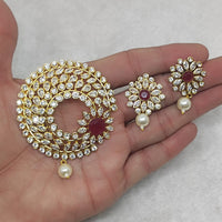 Manisha Jewellery Gold Plated Austrian Stone Pendant Set