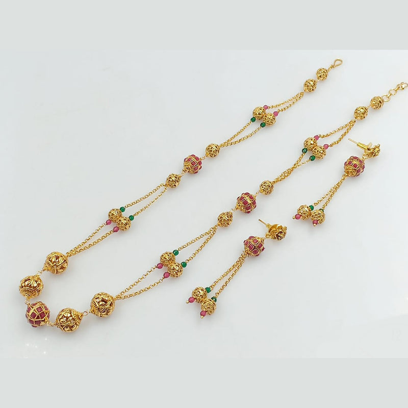 Manisha Jewellery Gold Plated Beads Necklace Set