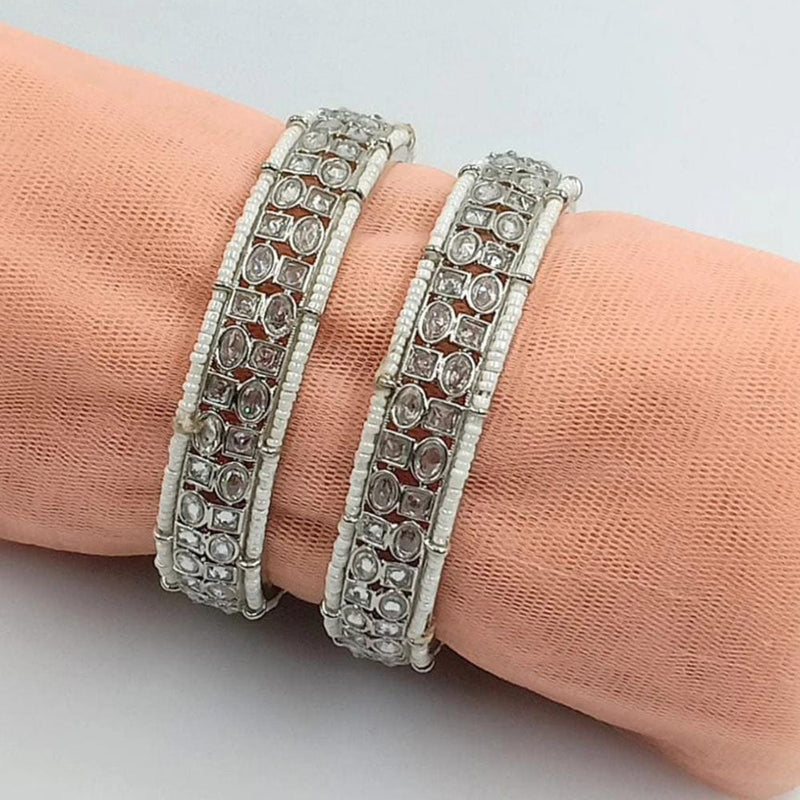 Manisha Jewellery Silver Plated Crystal Stone Bangle Set