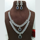 Manisha Jewellery Silver Plated AD Necklace Set