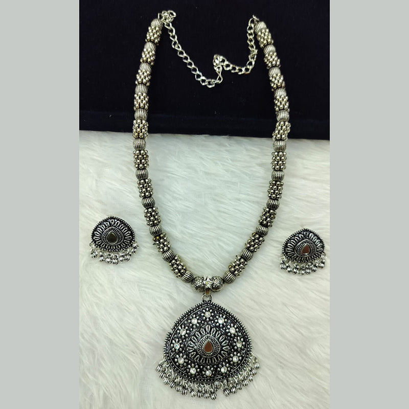 Manisha Jewellery Oxidised Plated Austrian Stone Necklace Set