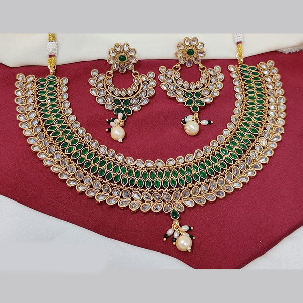 Manisha Jewellery Gold Plated Crystal Stone Necklace Set