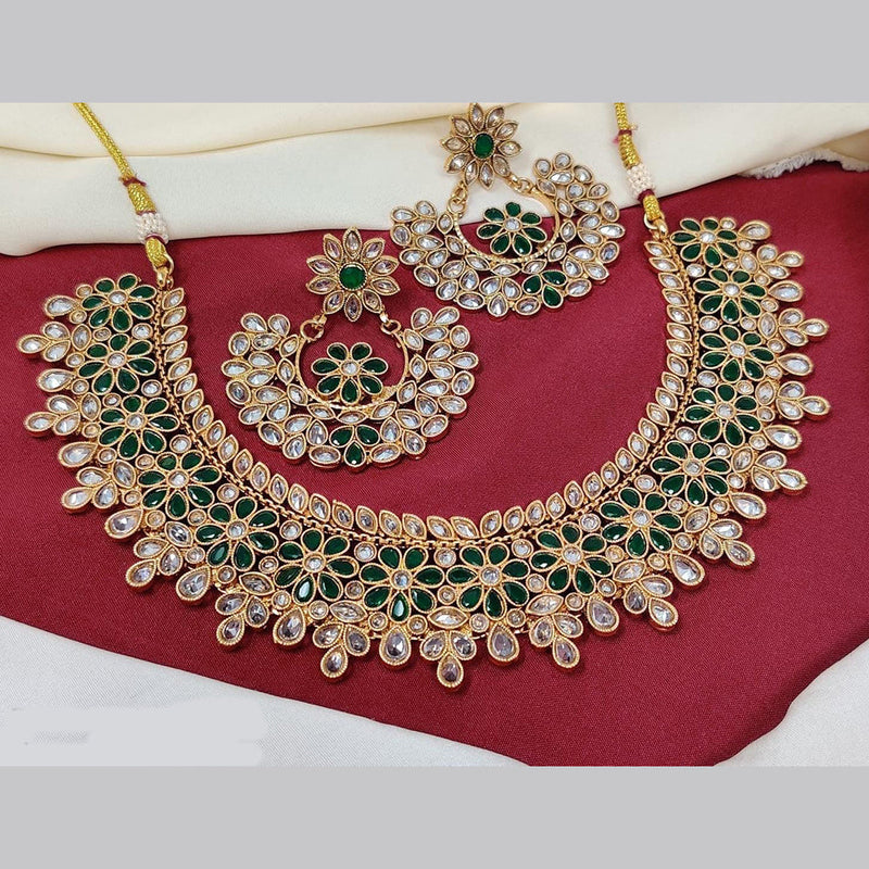 Manisha Jewellery Gold Plated Crystal Stone Necklace Set