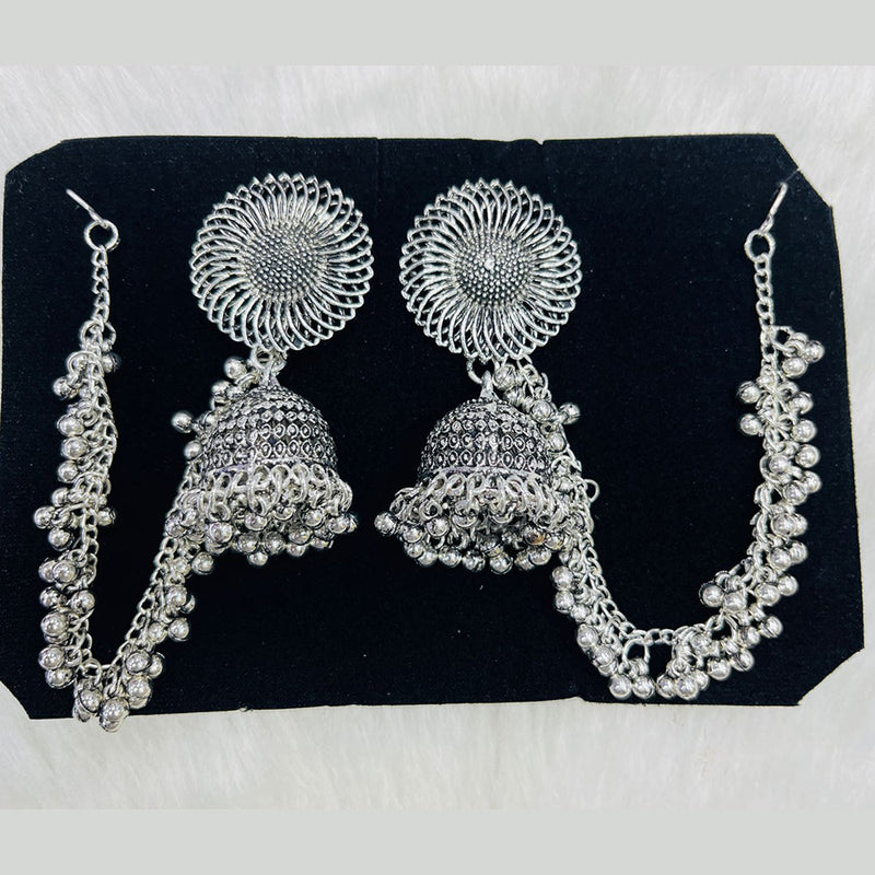 Manisha Jewellery Oxidised Plated Kanchain Jhumki Earrings