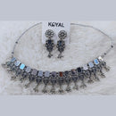 Manisha Jewellery Oxidised Plated Mirror Necklace Set