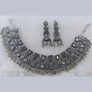 Manisha Jewellery Oxidised Plated Mirror Necklace Set