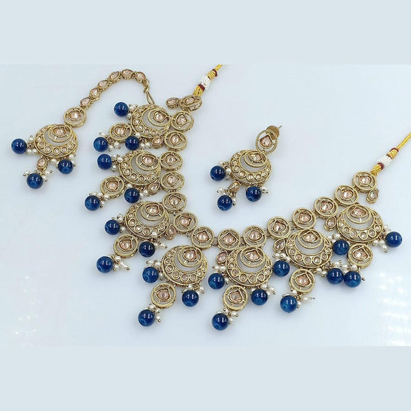 Manisha Jewellery Gold Plated Crystal Stone Necklace Set