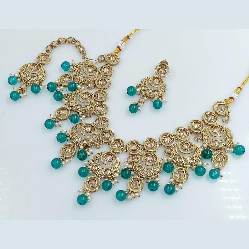 Manisha Jewellery Gold Plated Crystal Stone Necklace Set