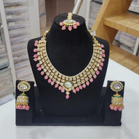 Manisha Jewellery Gold Plated Kundan Stone And Pearl Necklace Set