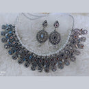 Manisha Jewellery Oxidised Plated Mirror Choker Necklace Set