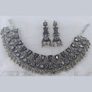 Manisha Jewellery Oxidised Plated Mirror Choker Necklace Set