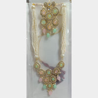 Manisha Jewellery Gold Plated Austrian Stone And Pearl Necklace Set