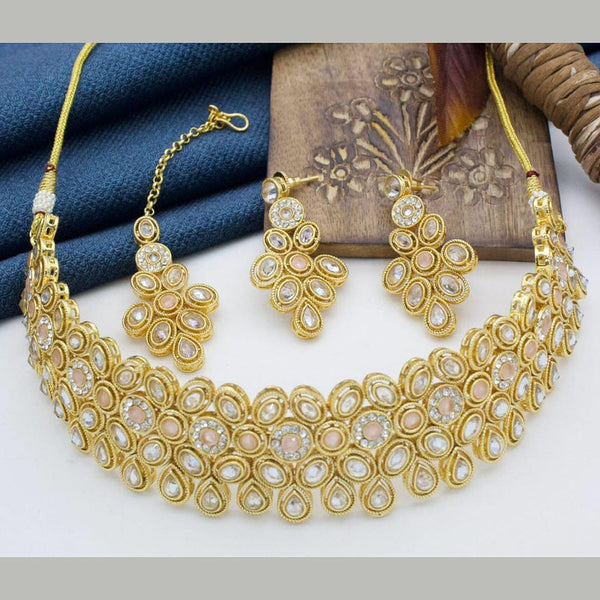 Manisha Jewellery Gold Plated Austrian Stone Choker Necklace Set