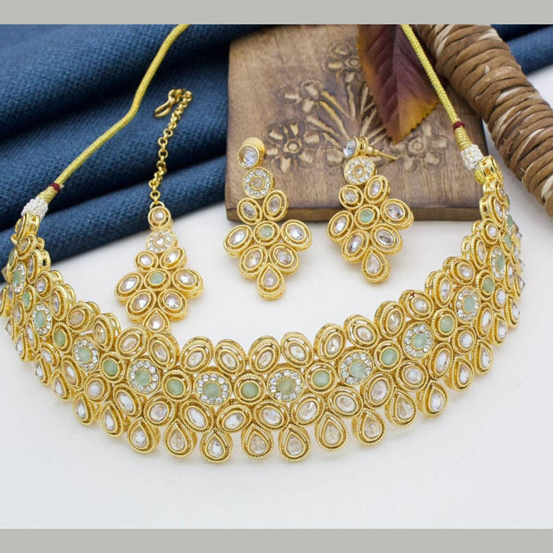 Manisha Jewellery Gold Plated Austrian Stone Choker Necklace Set