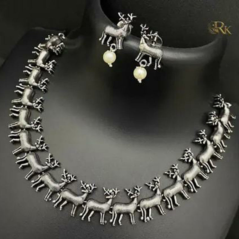 Manisha Jewellery Oxidised Plated Bear Style Necklace Set