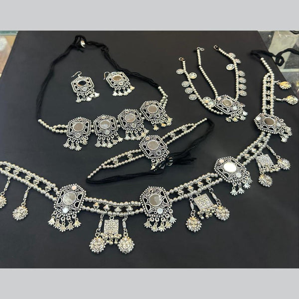 Manisha Jewellery Oxidised Plated Mirror Combo Set